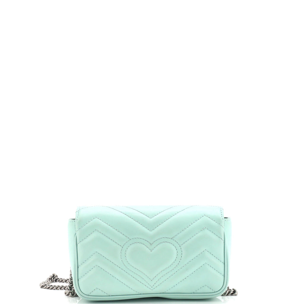 GG Marmont Monochrome Flap Bag Matelasse Leather Super Mini