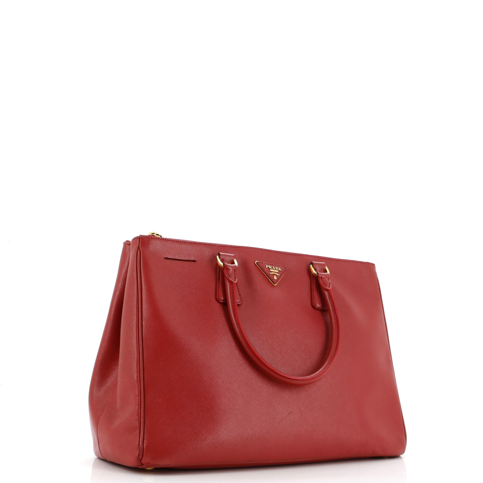 Double Zip Lux Tote Saffiano Leather Large