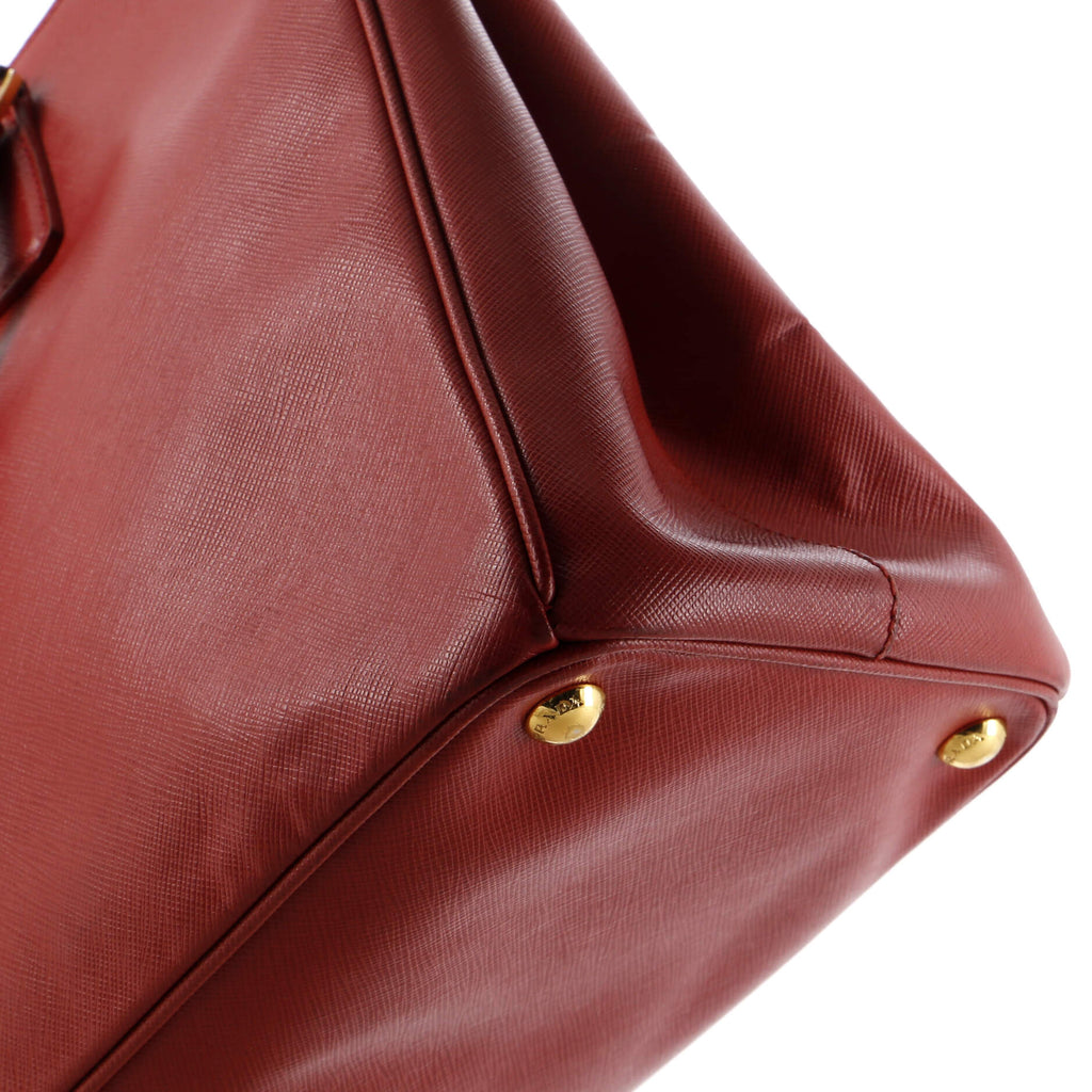 Double Zip Lux Tote Saffiano Leather Large