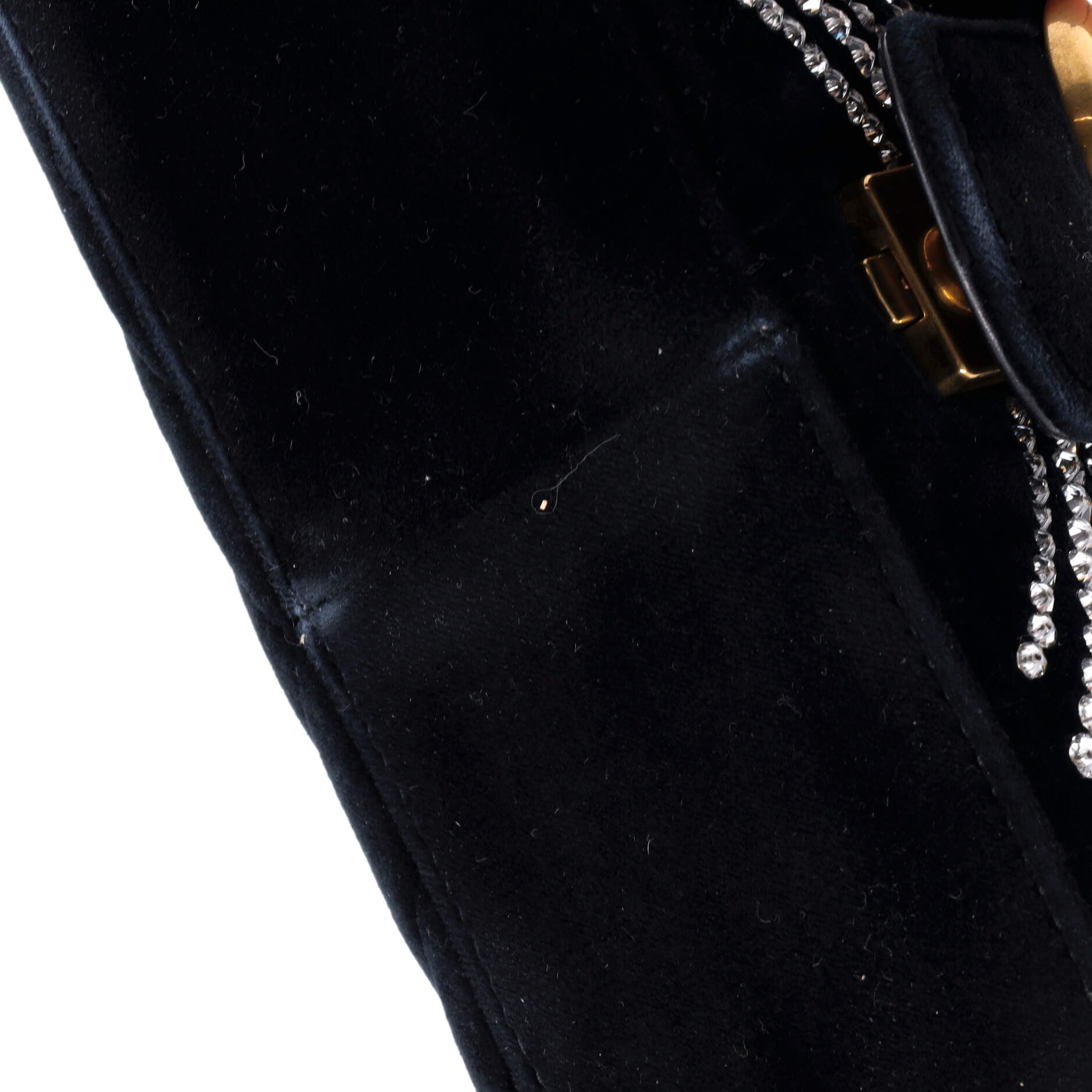 GG Marmont Flap Bag Crystal Embellished Matelasse Velvet Medium