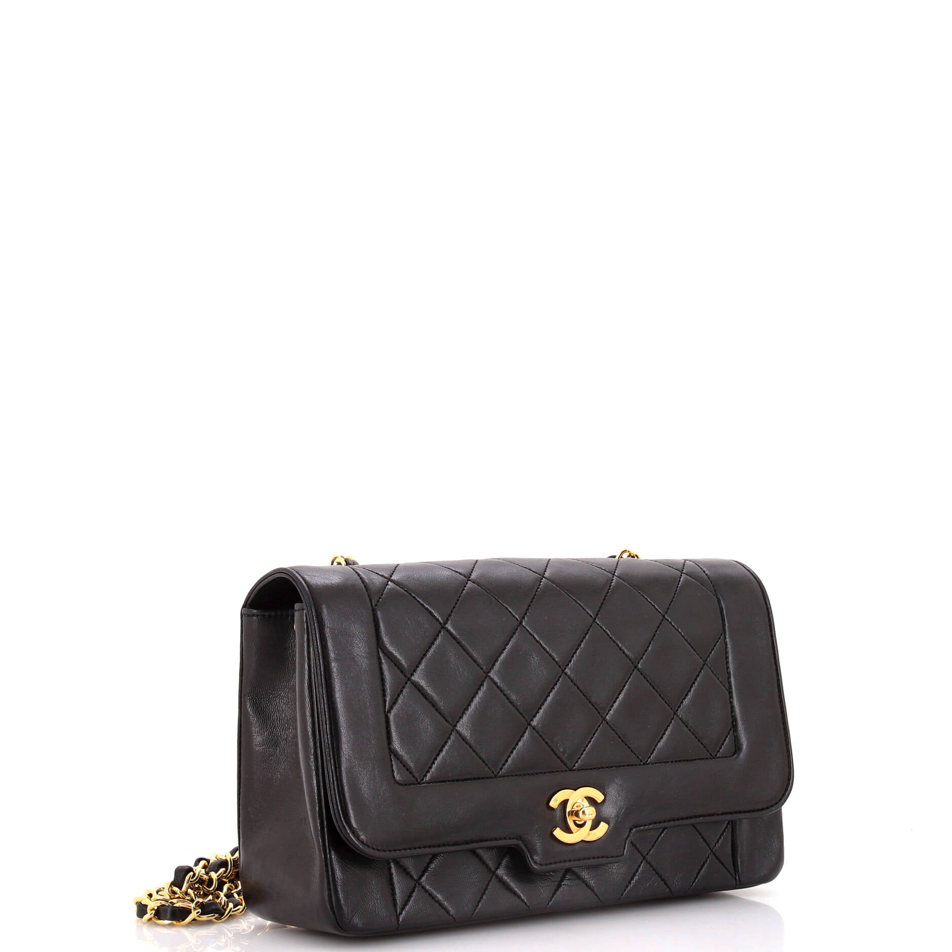 Vintage CC Chain Flap Bag Quilted Lambskin Medium