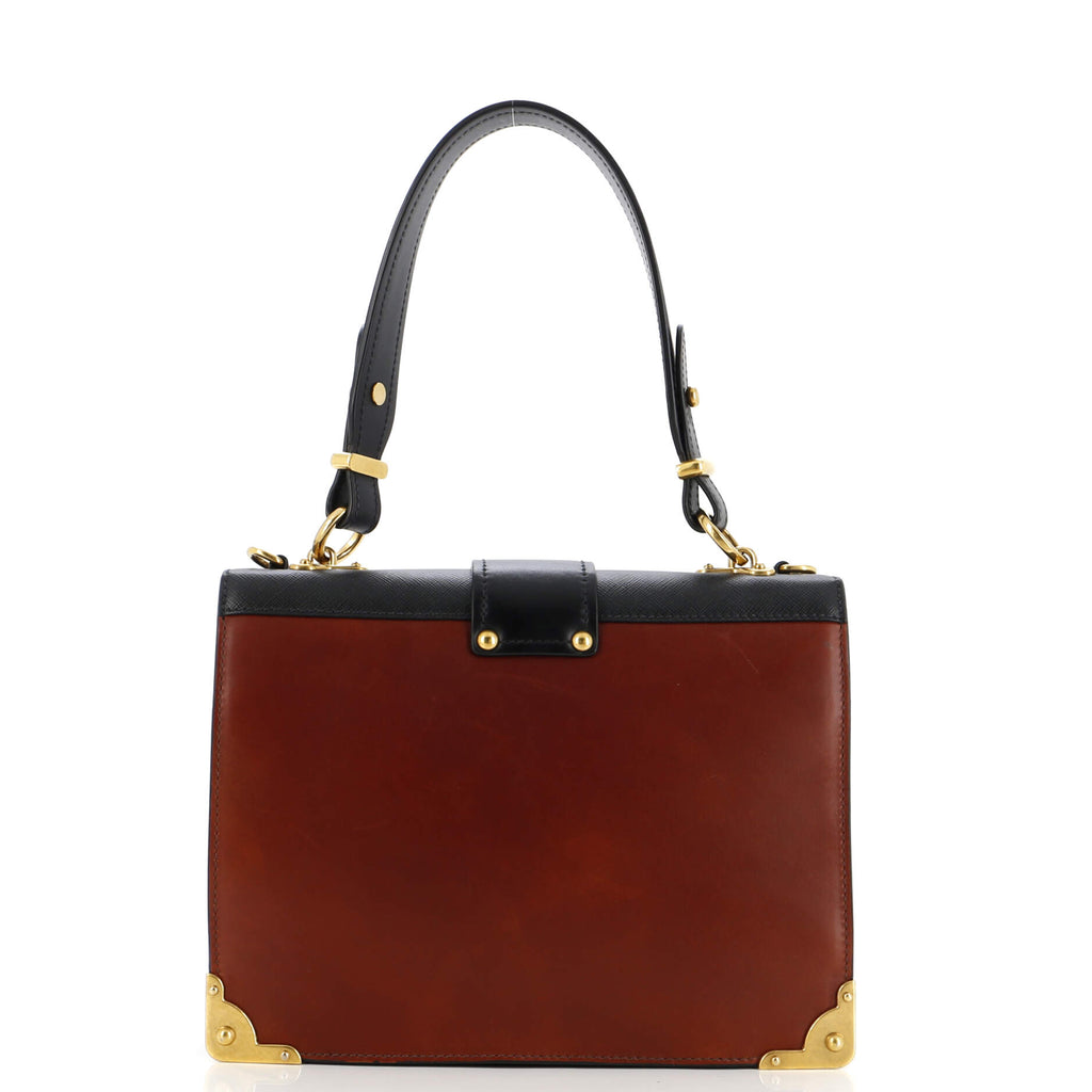 Animalier Cahier Convertible Shoulder Bag City Calf and Saffiano Medium