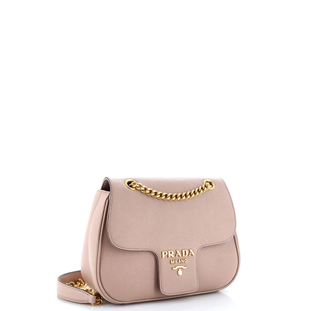 Pattina Flap Shoulder Bag Saffiano Leather Small