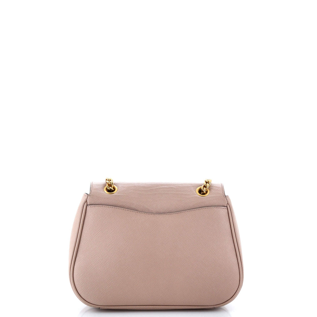Pattina Flap Shoulder Bag Saffiano Leather Small