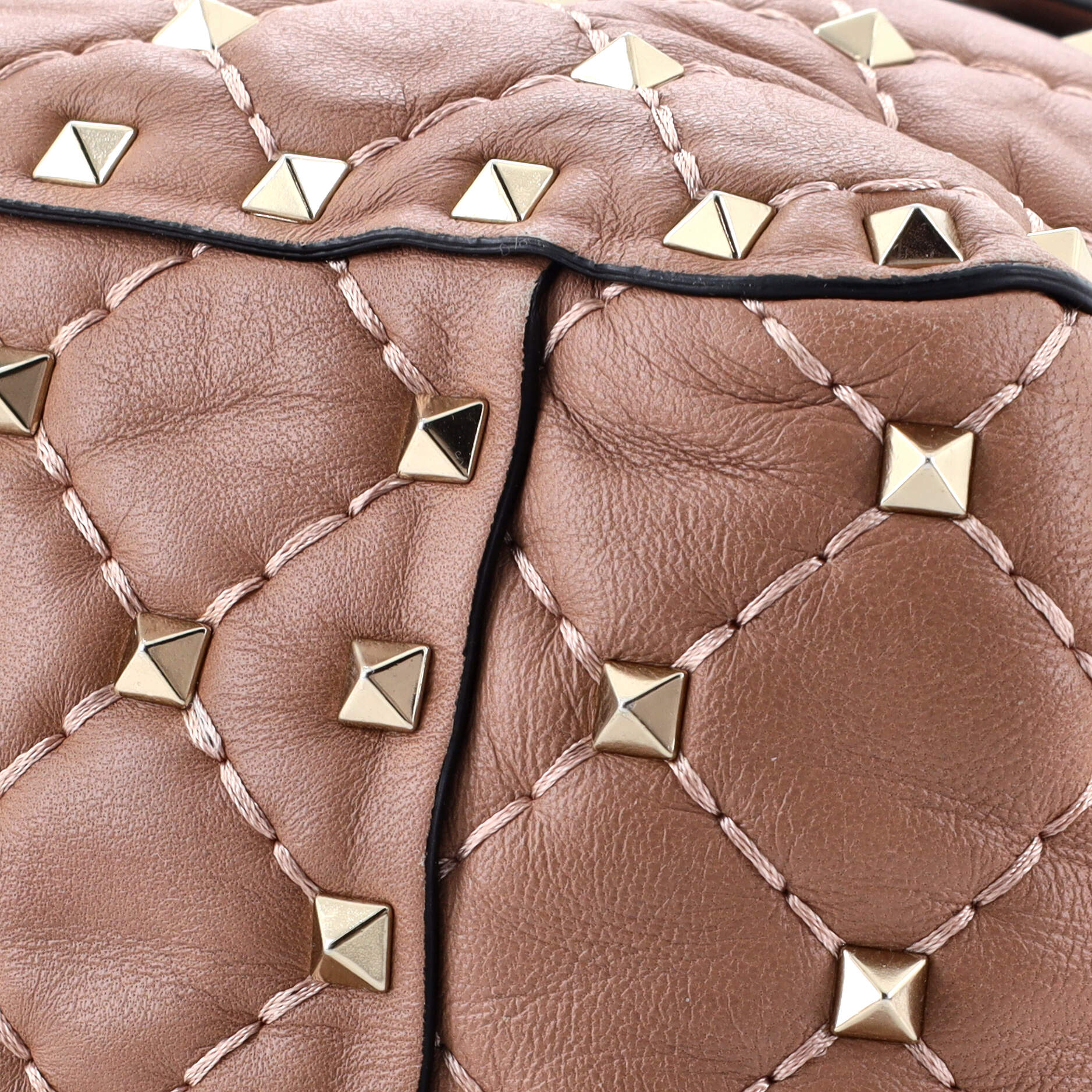 Rockstud Spike Flap Bag Quilted Leather Large