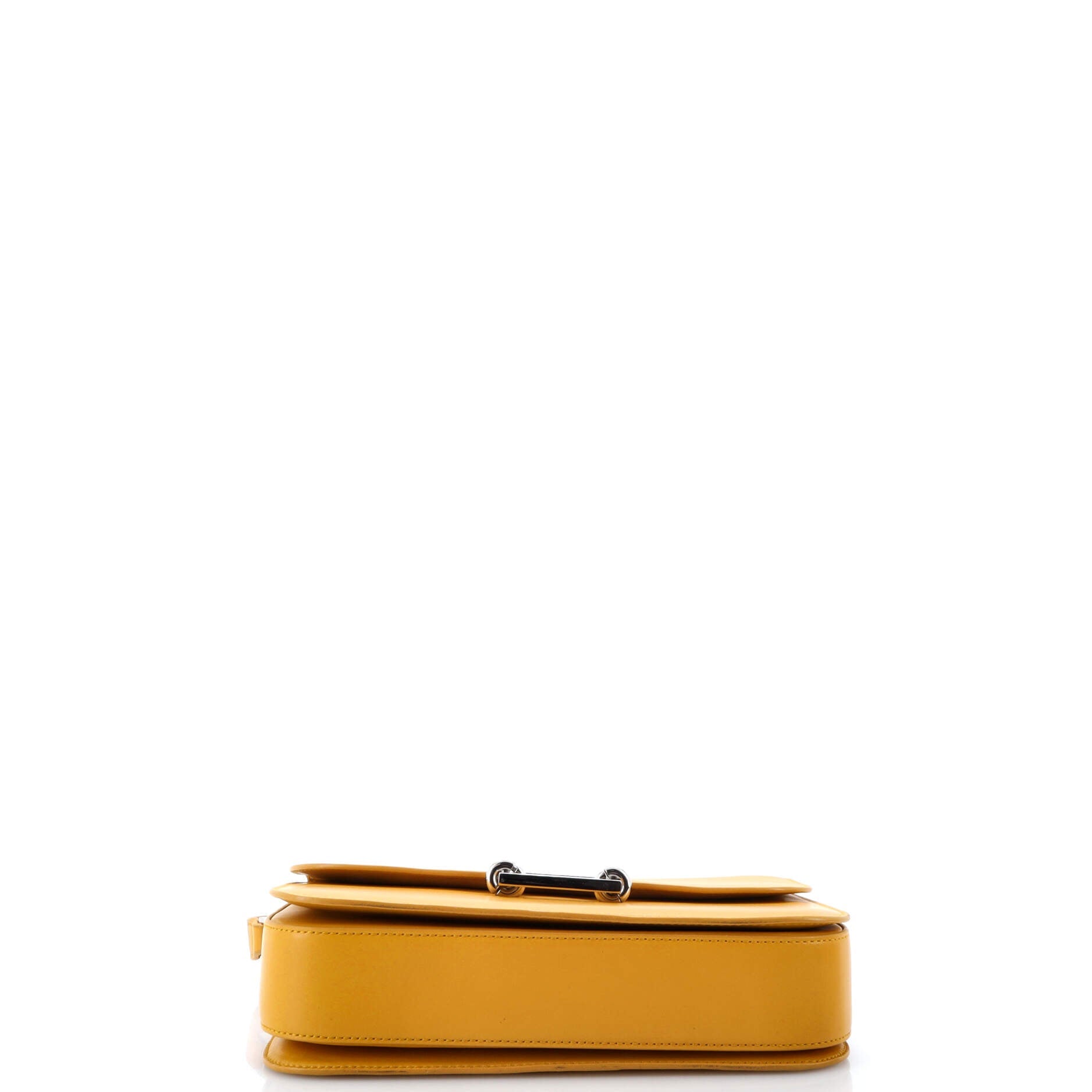 Fermoir Flap Satchel Bag Leather