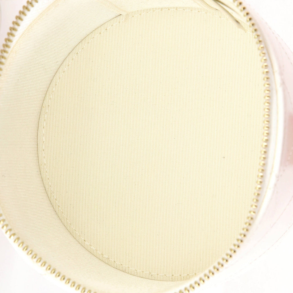 CC Round Vanity Case with Chain Quilted Lambskin Mini