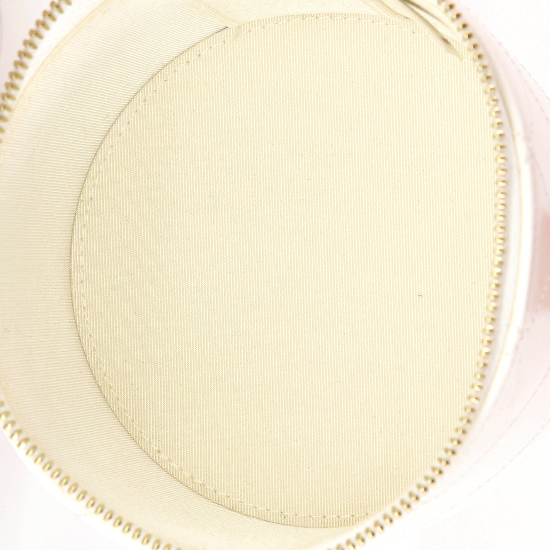 CC Round Vanity Case with Chain Quilted Lambskin Mini