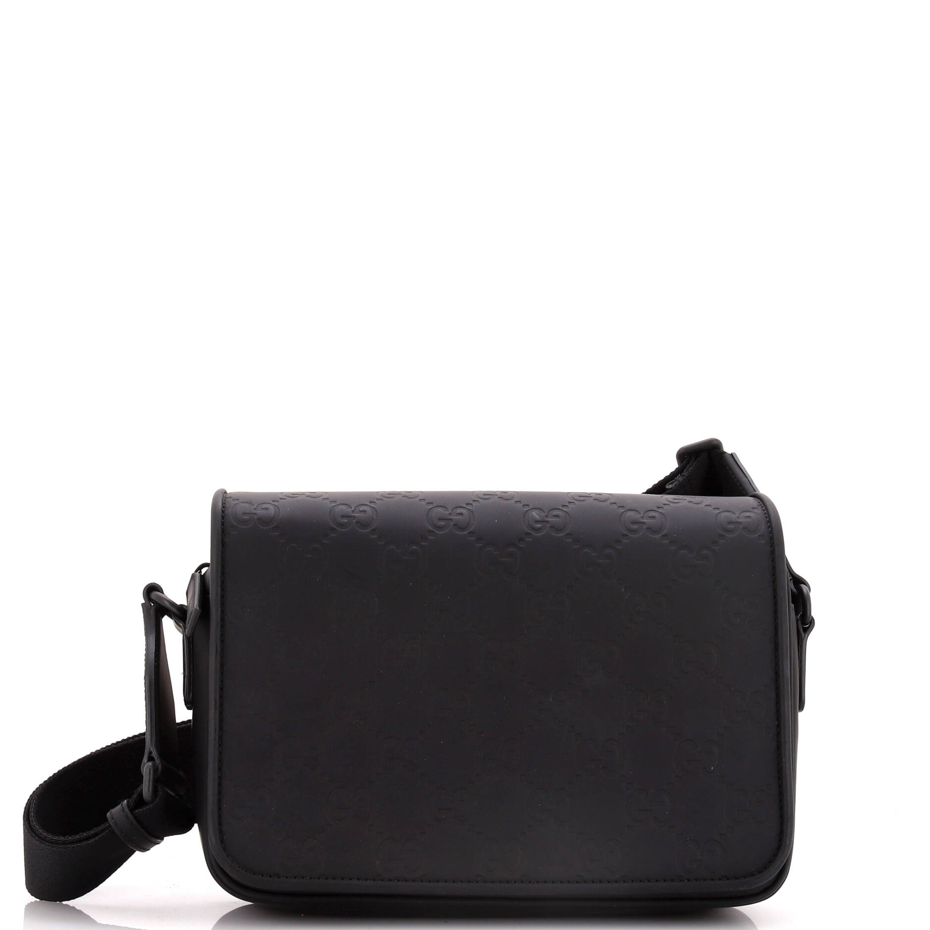 Flap Crossbody Bag GG Rubber Effect Leather Medium