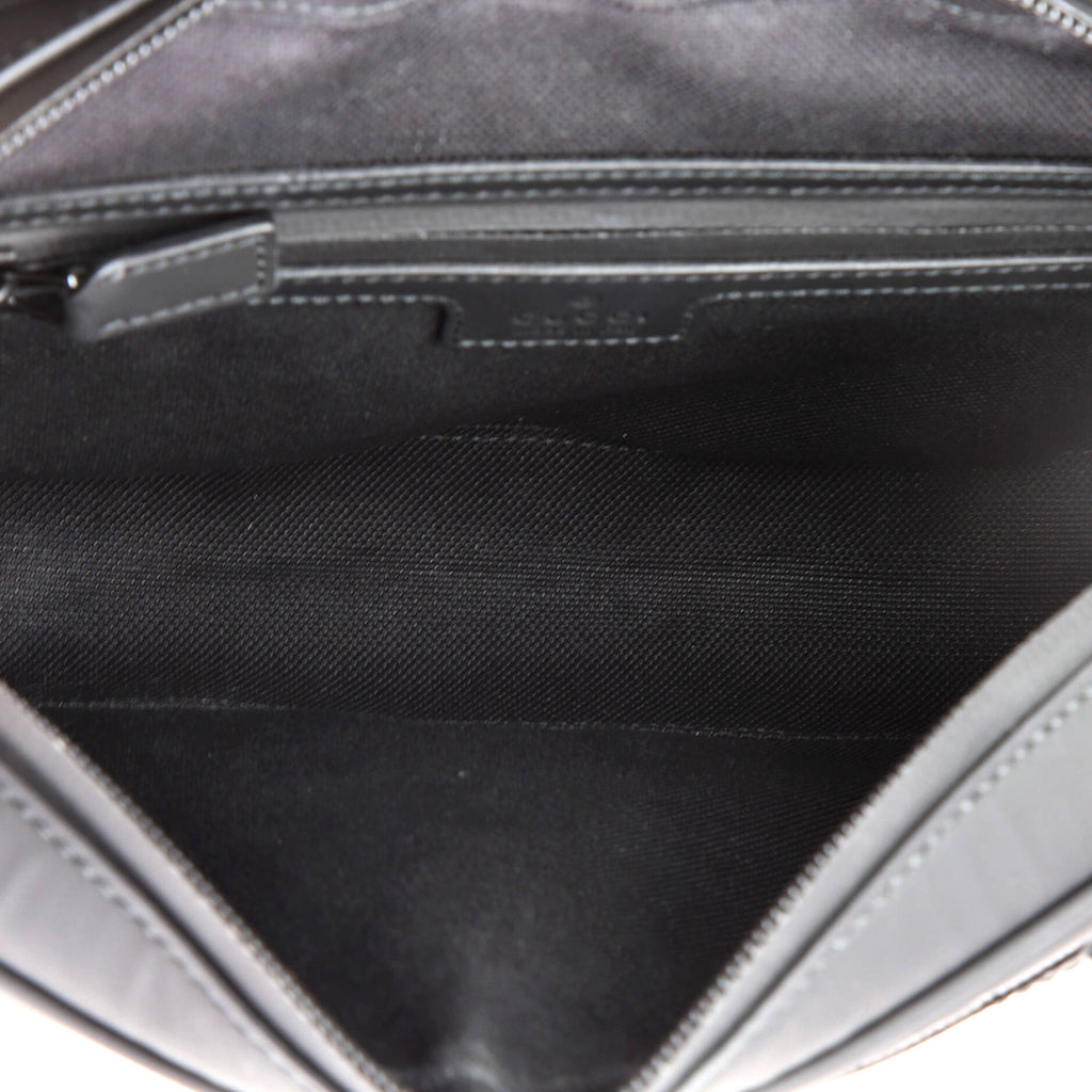Flap Crossbody Bag GG Rubber Effect Leather Medium