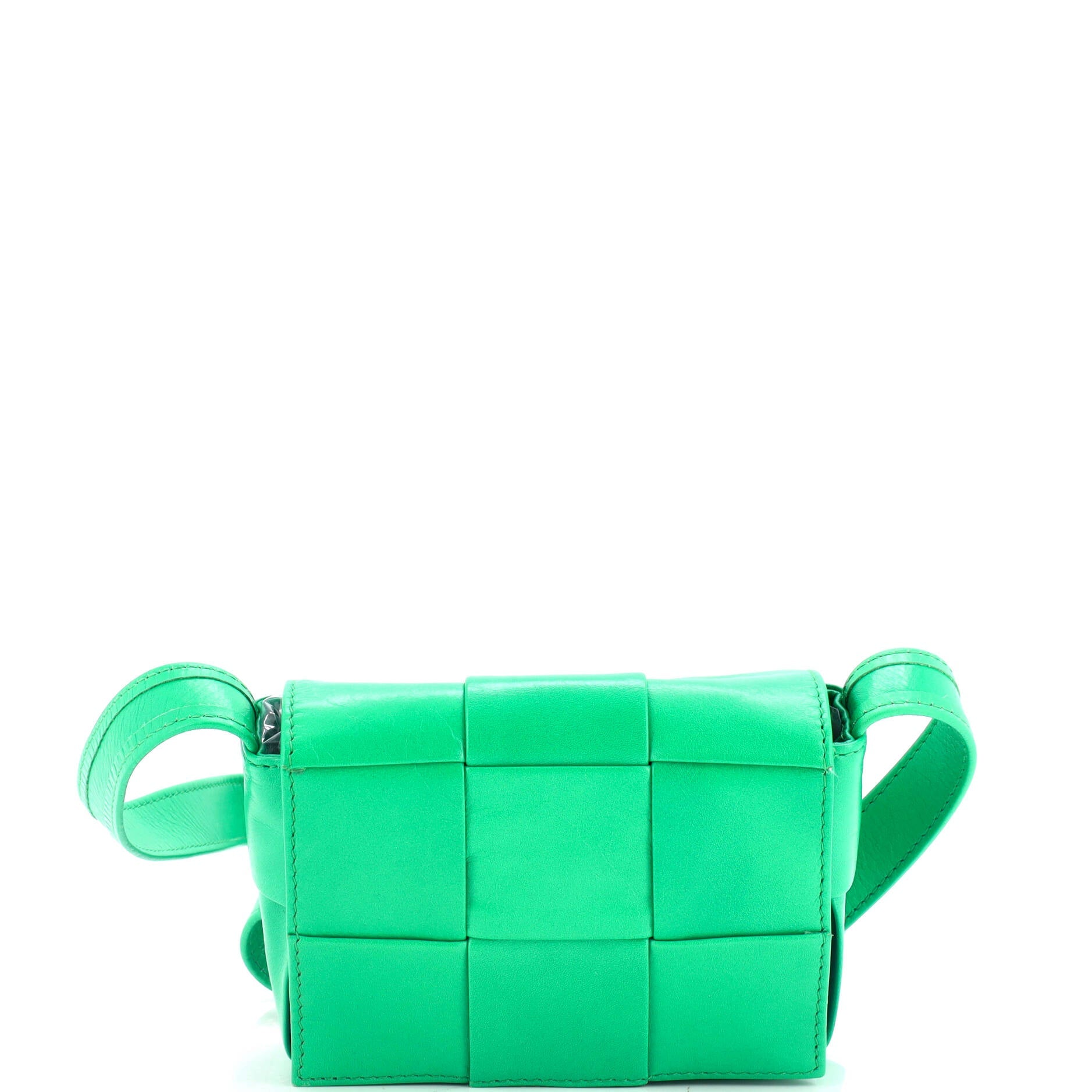 Cassette Crossbody Bag Maxi Intrecciato Leather Mini