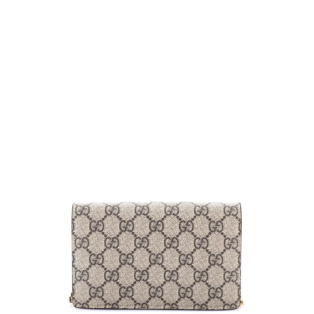 Cherries Wallet on Chain GG Coated Canvas Mini