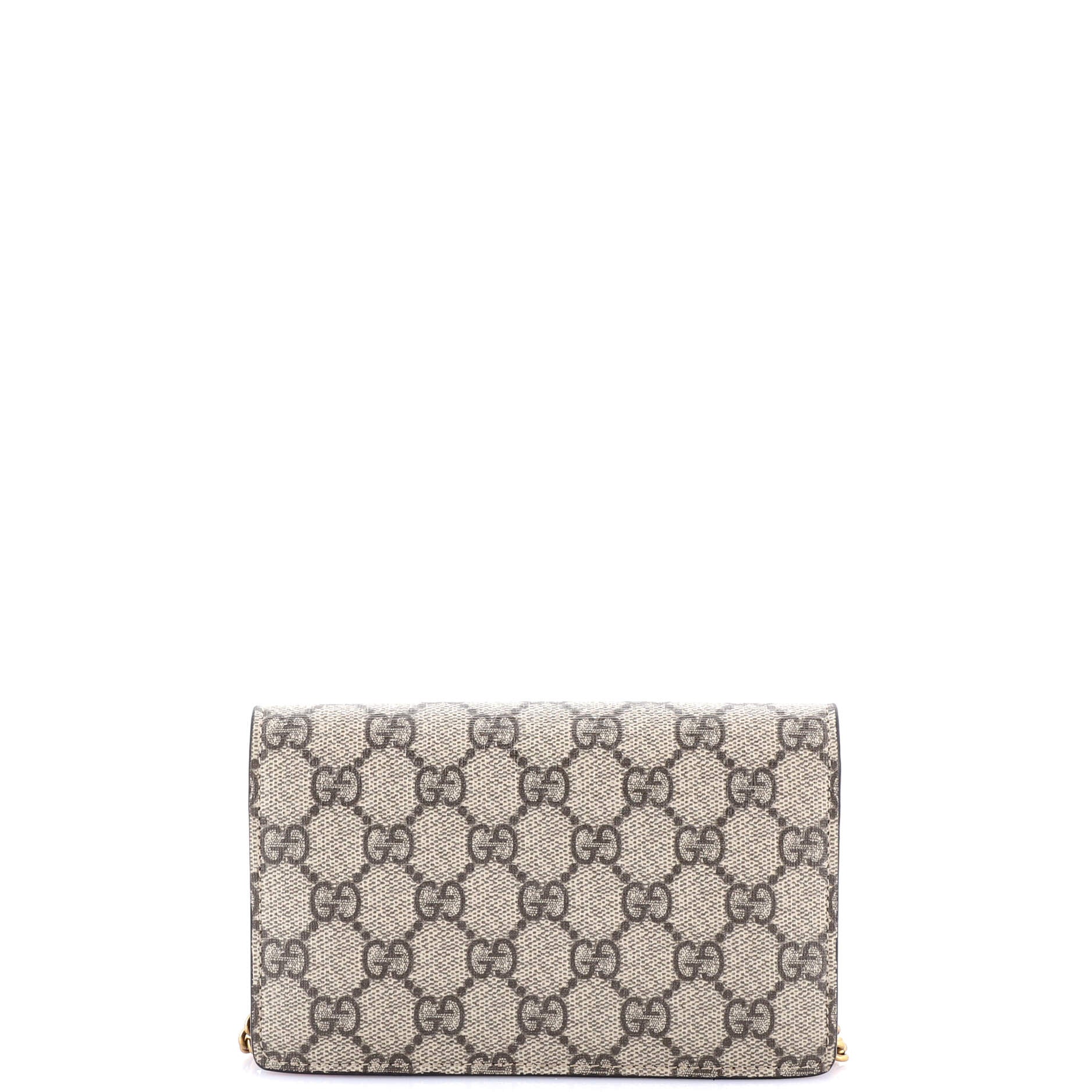 Cherries Wallet on Chain GG Coated Canvas Mini