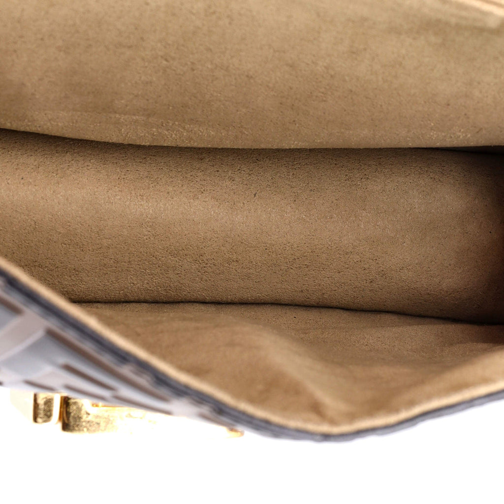 Kan U Shoulder Bag Zucca Embossed Leather Small