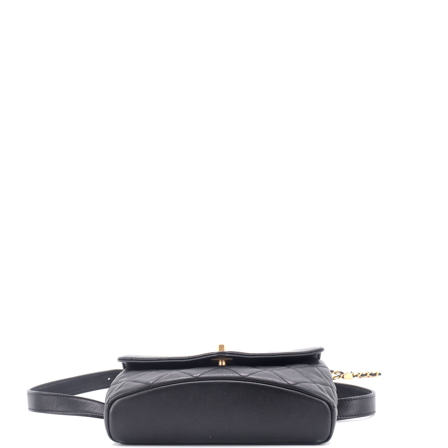 Carry With Chic Chain Flap Waist Bag Quilted Calfskin