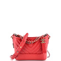 Gabrielle Hobo Chevron Aged Calfskin Small