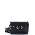 Rolling Rockstud Crossbody Bag Leather with Cabochons Small