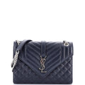 Classic Monogram Envelope Satchel Mixed Matelasse Leather Medium