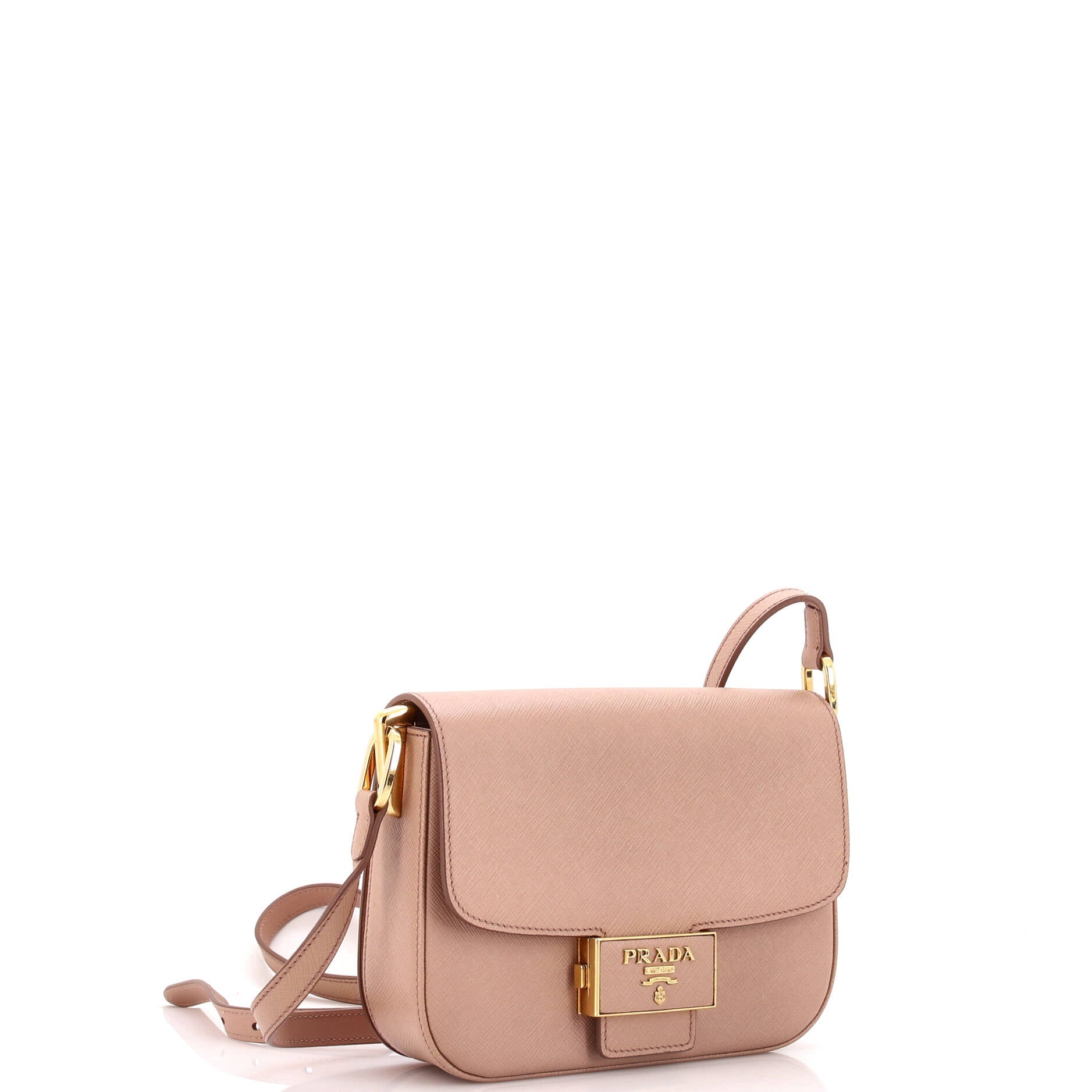 Embleme Flap Bag Saffiano Leather Small