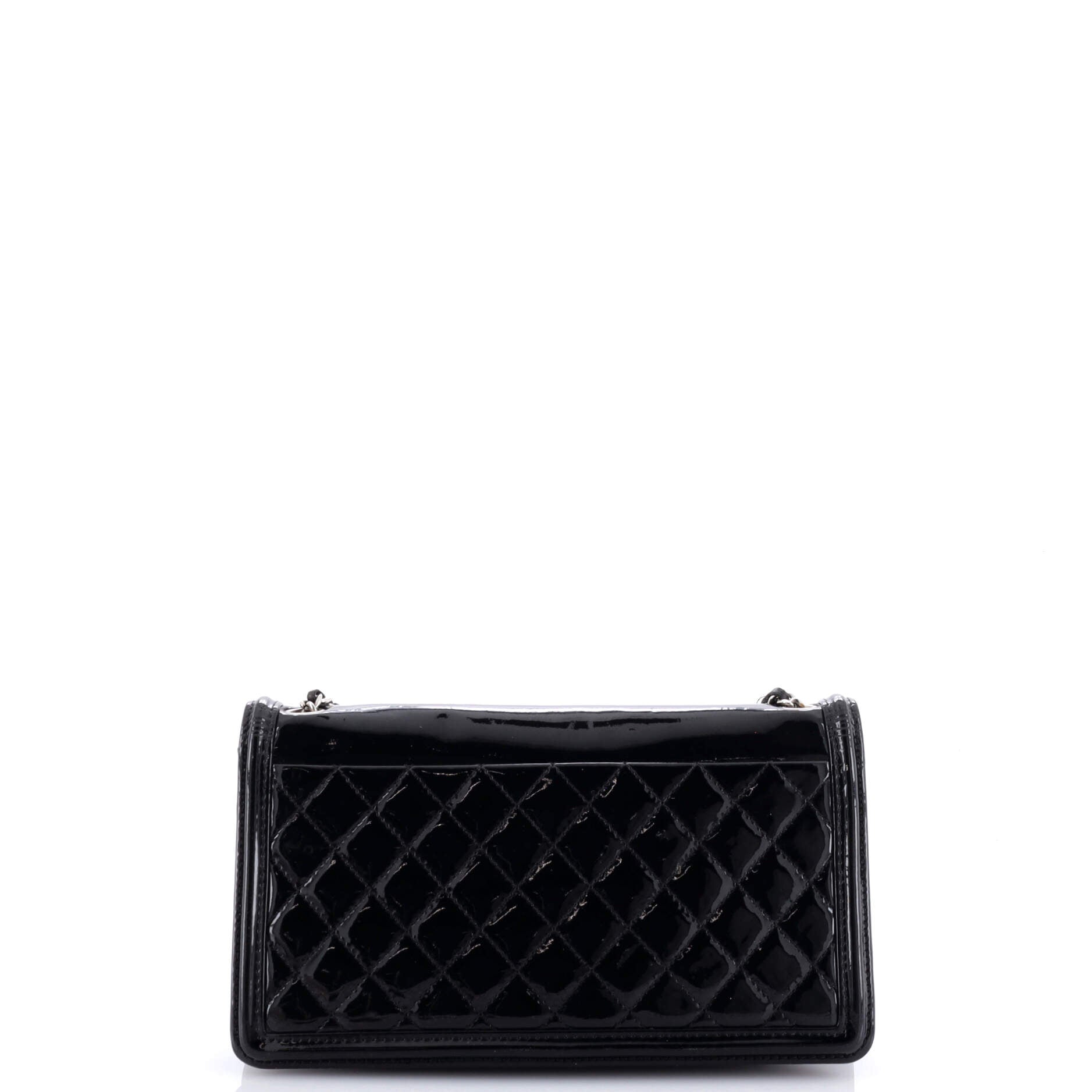 Boy Brick Flap Bag Striped Patent and Plexiglass Horizontal