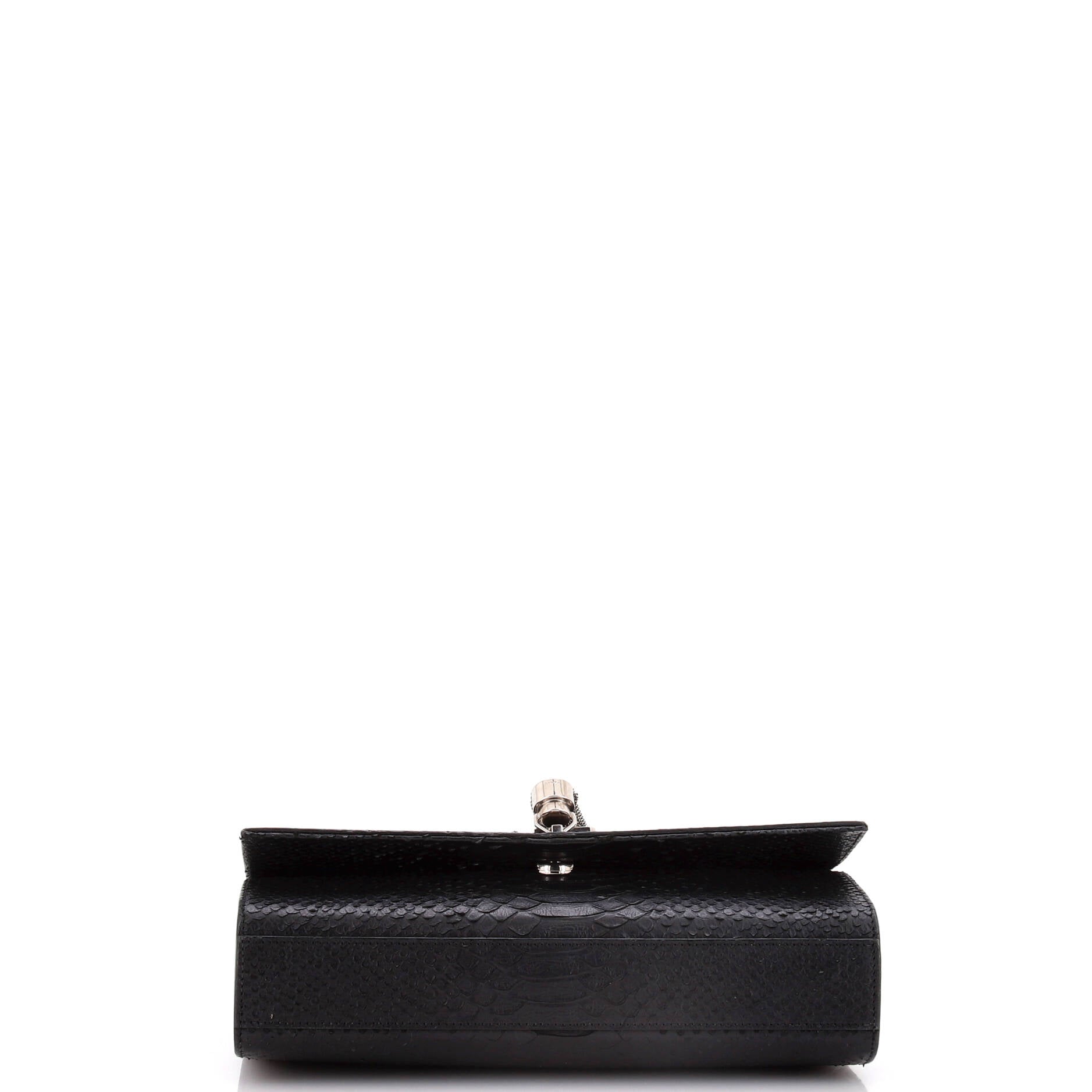 Classic Monogram Tassel Crossbody Bag Python Embossed Leather Medium