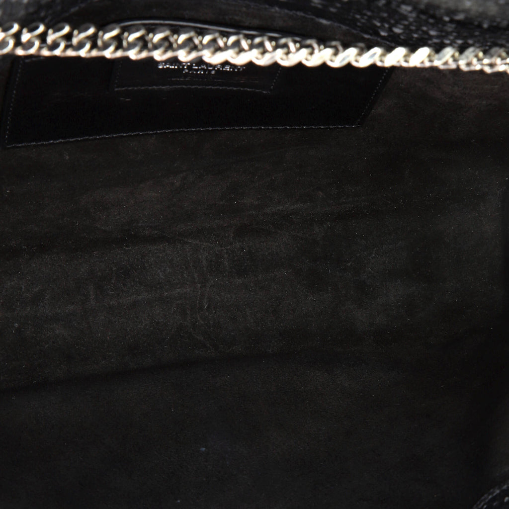 Classic Monogram Tassel Crossbody Bag Python Embossed Leather Medium