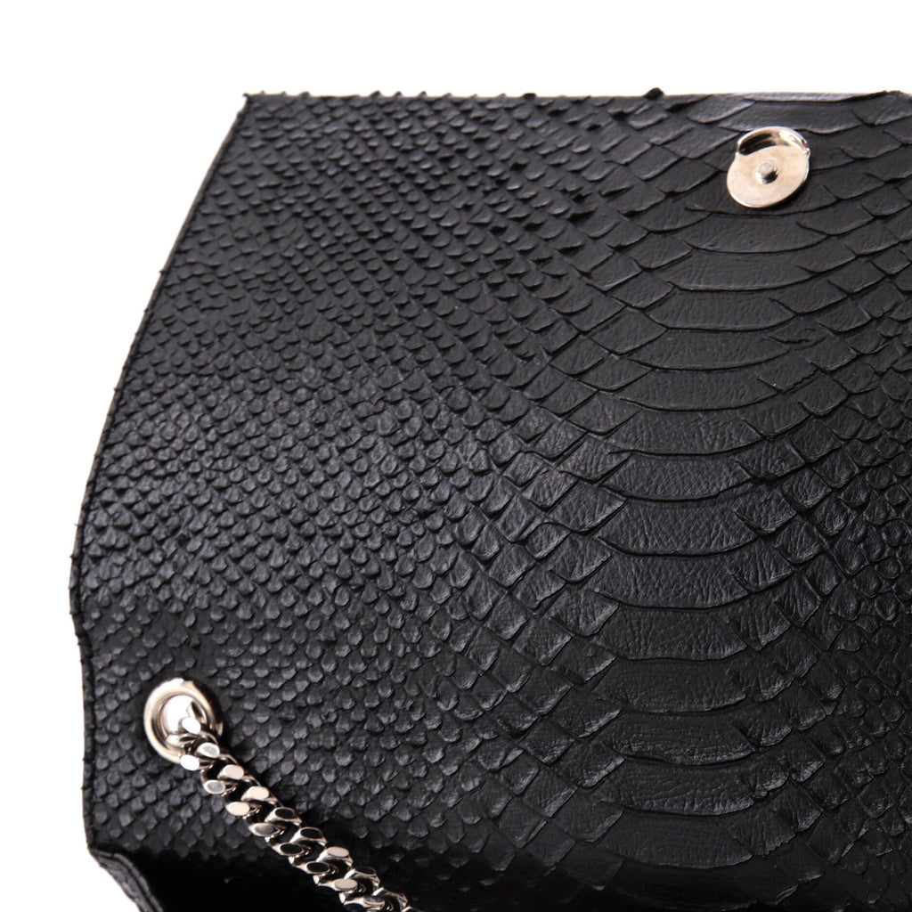 Classic Monogram Tassel Crossbody Bag Python Embossed Leather Medium