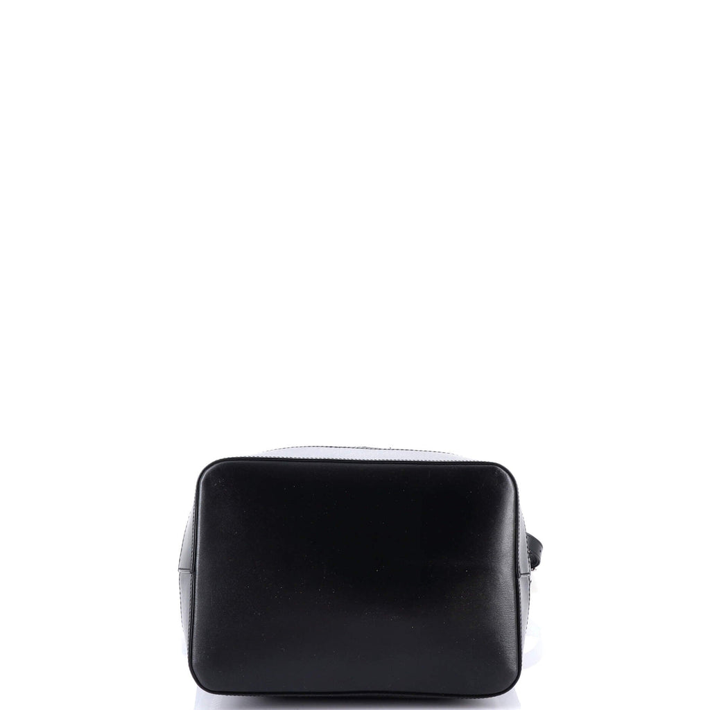 Sport Bucket Bag Striped Canvas and Leather