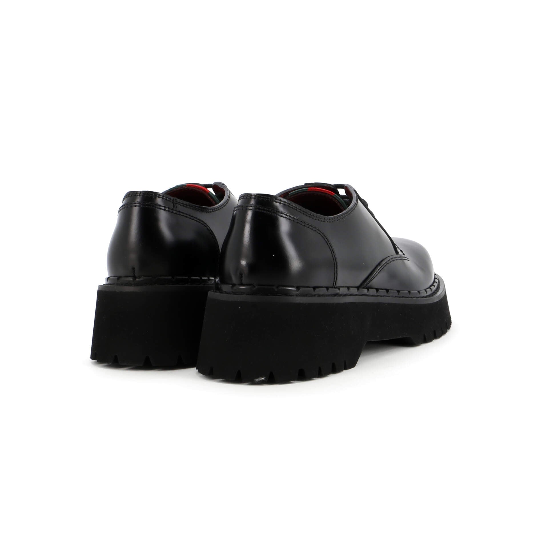 Men's Platform Lace Up Derby Shoes Leather