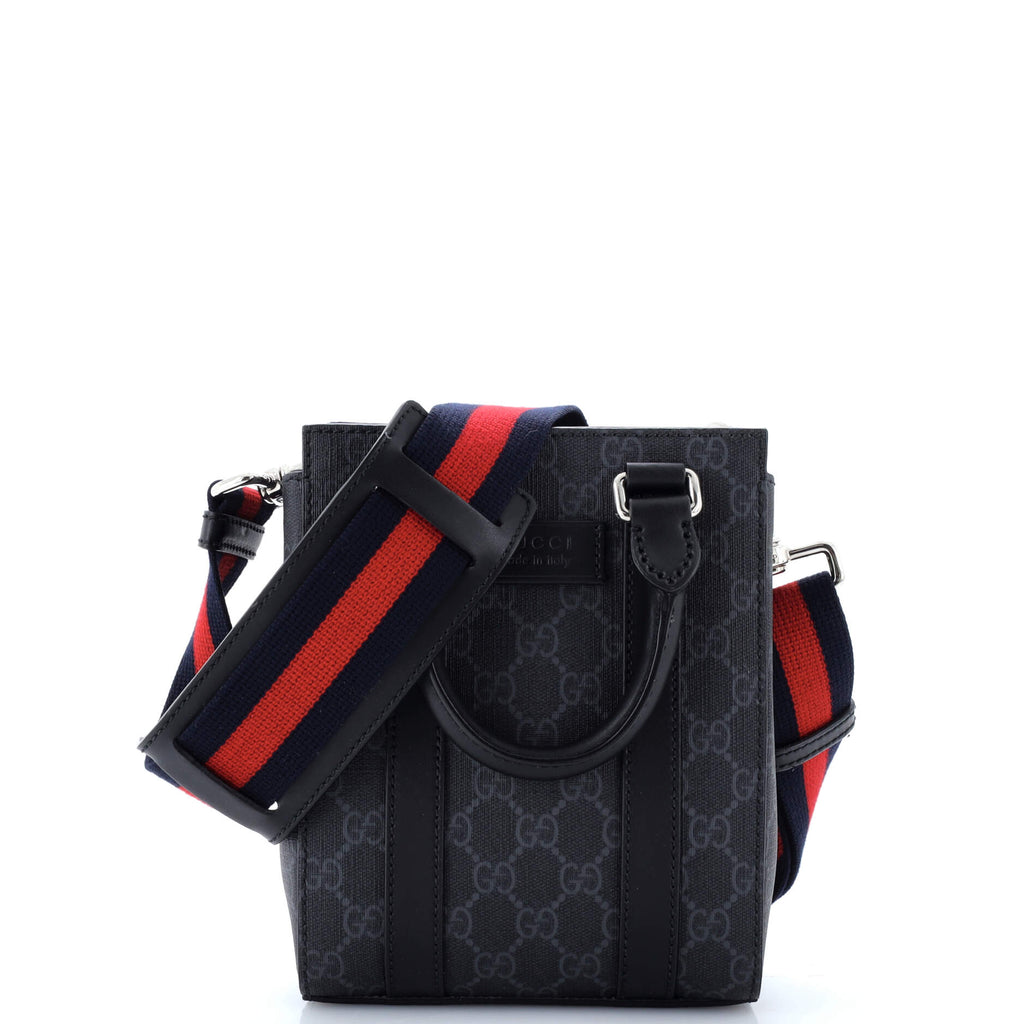 Convertible Web Open Tote GG Coated Canvas Mini