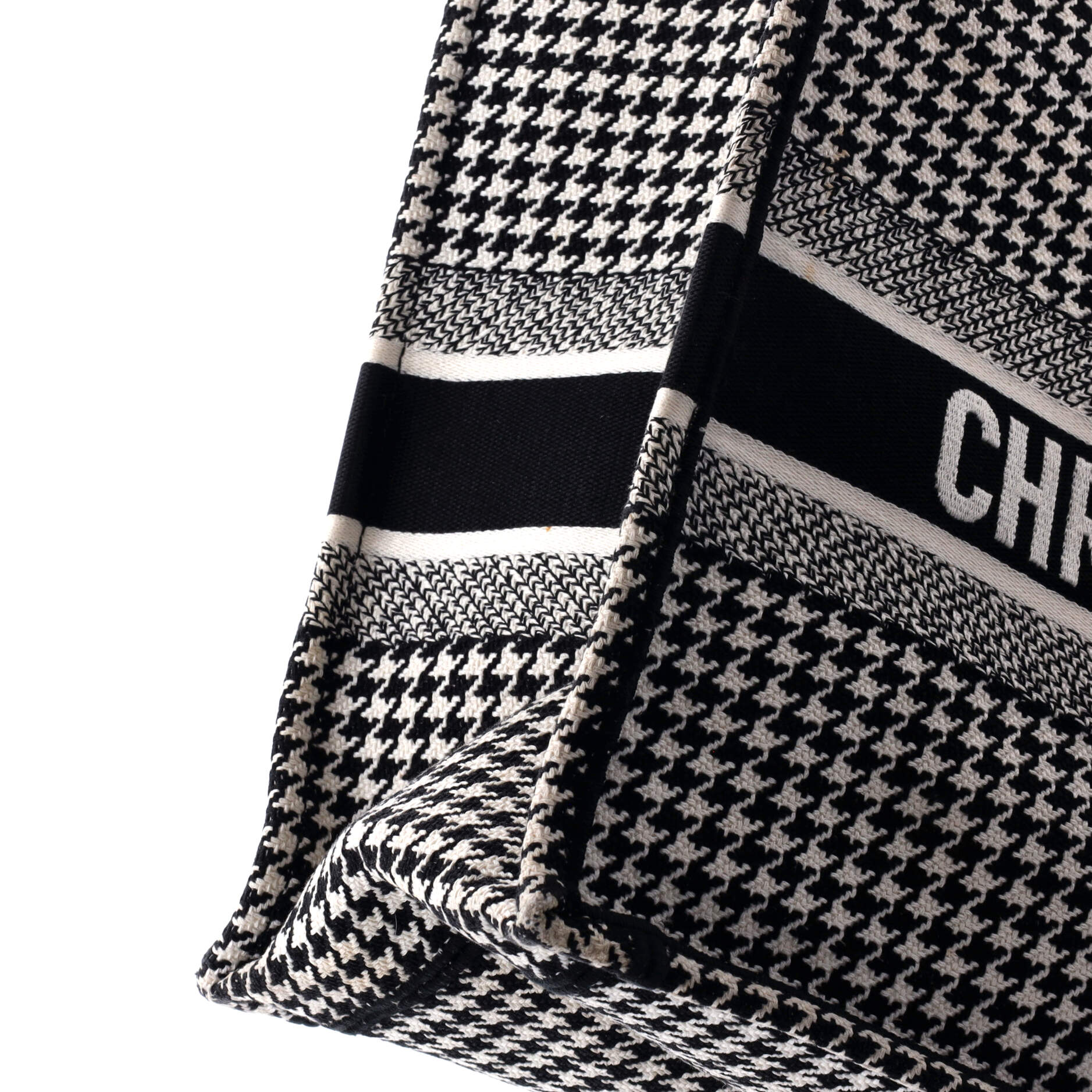 Book Tote Houndstooth Canvas Medium