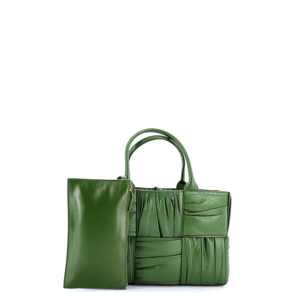 Arco Tote Maxi Intrecciato Plisse Leather Small