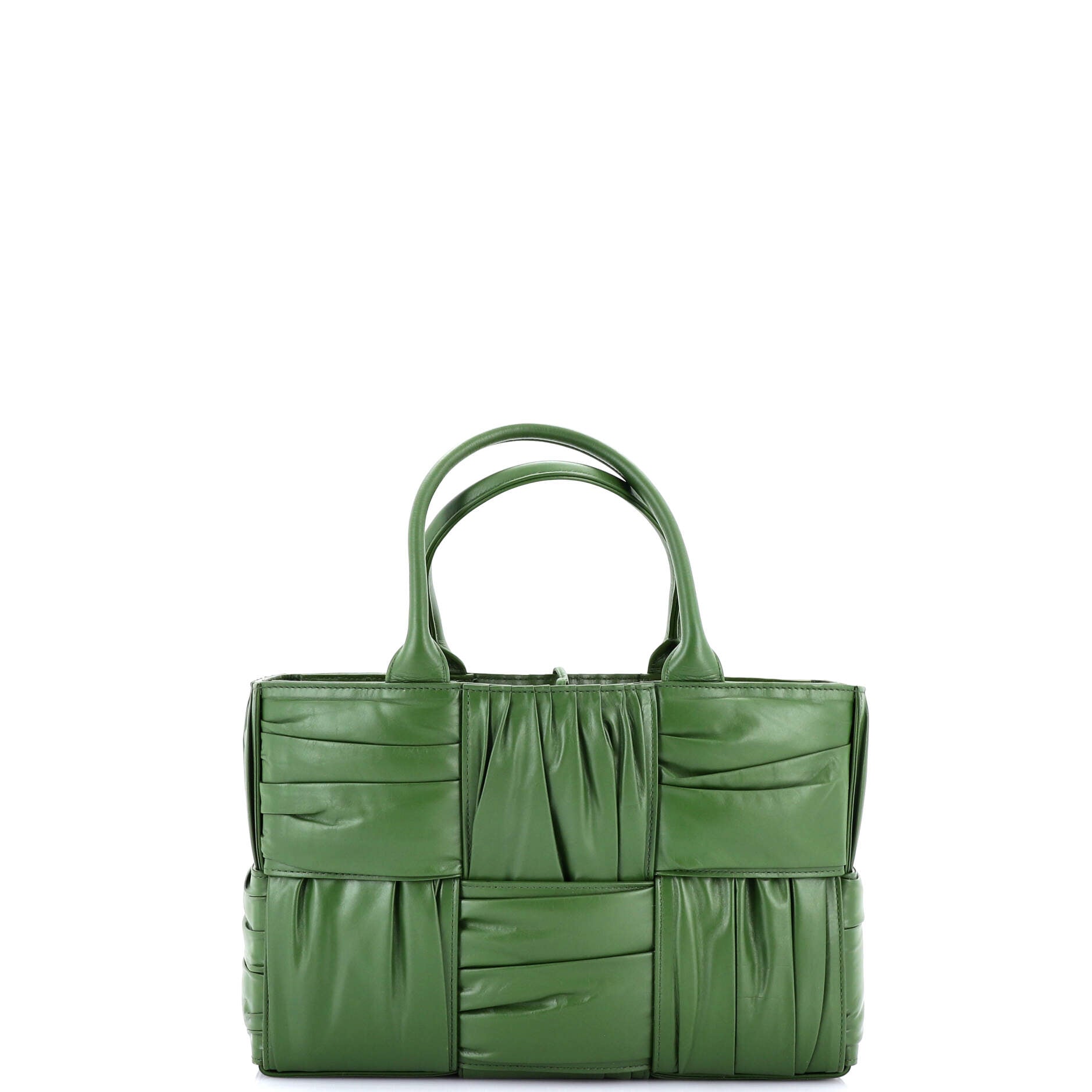 Arco Tote Maxi Intrecciato Plisse Leather Small