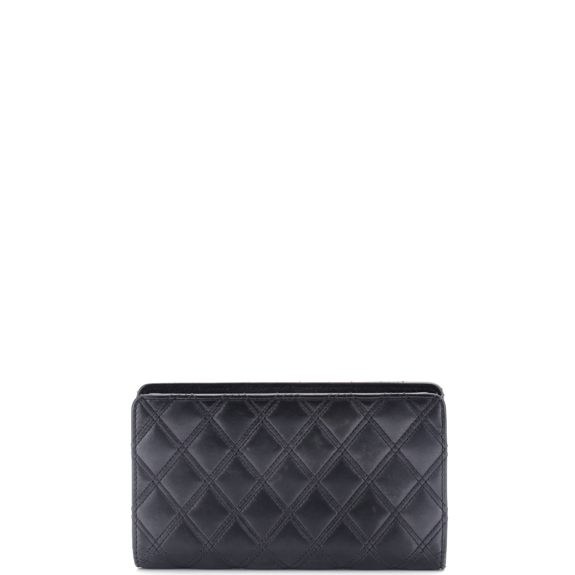 Double Stitch L-Yen Wallet Quilted Lambskin