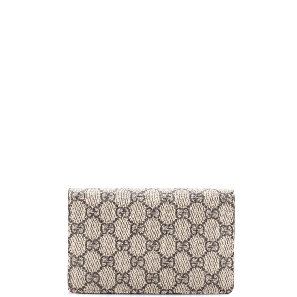 Cherries Wallet on Chain GG Coated Canvas Mini