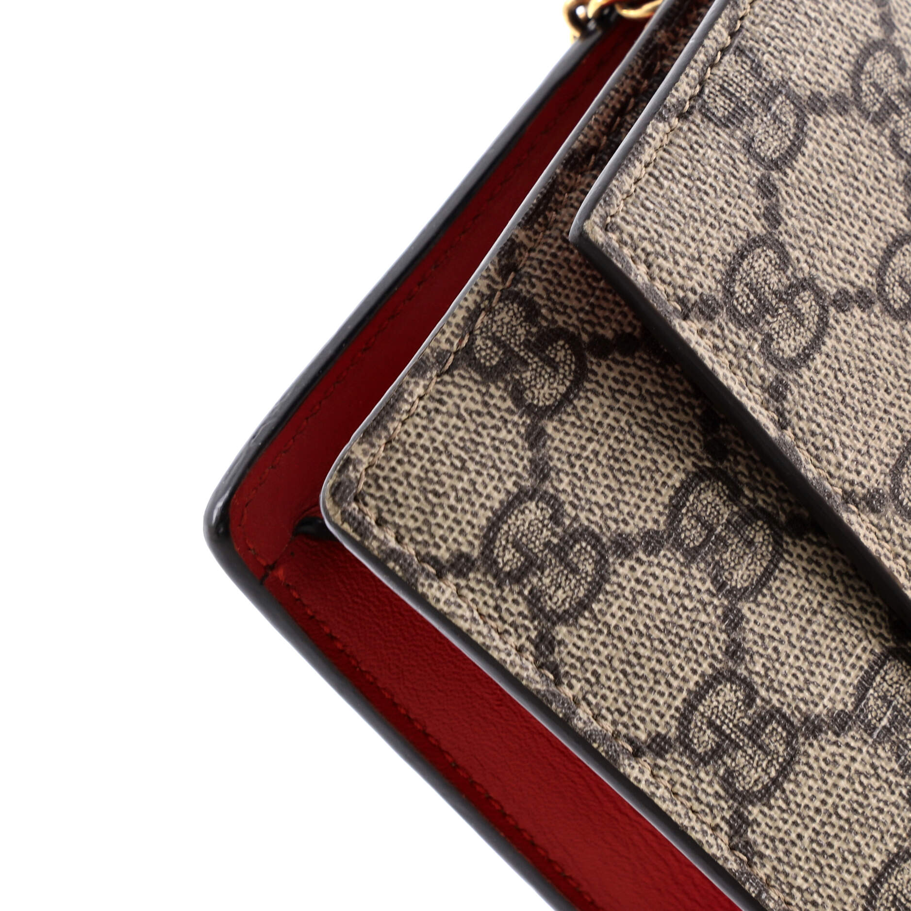 Cherries Wallet on Chain GG Coated Canvas Mini