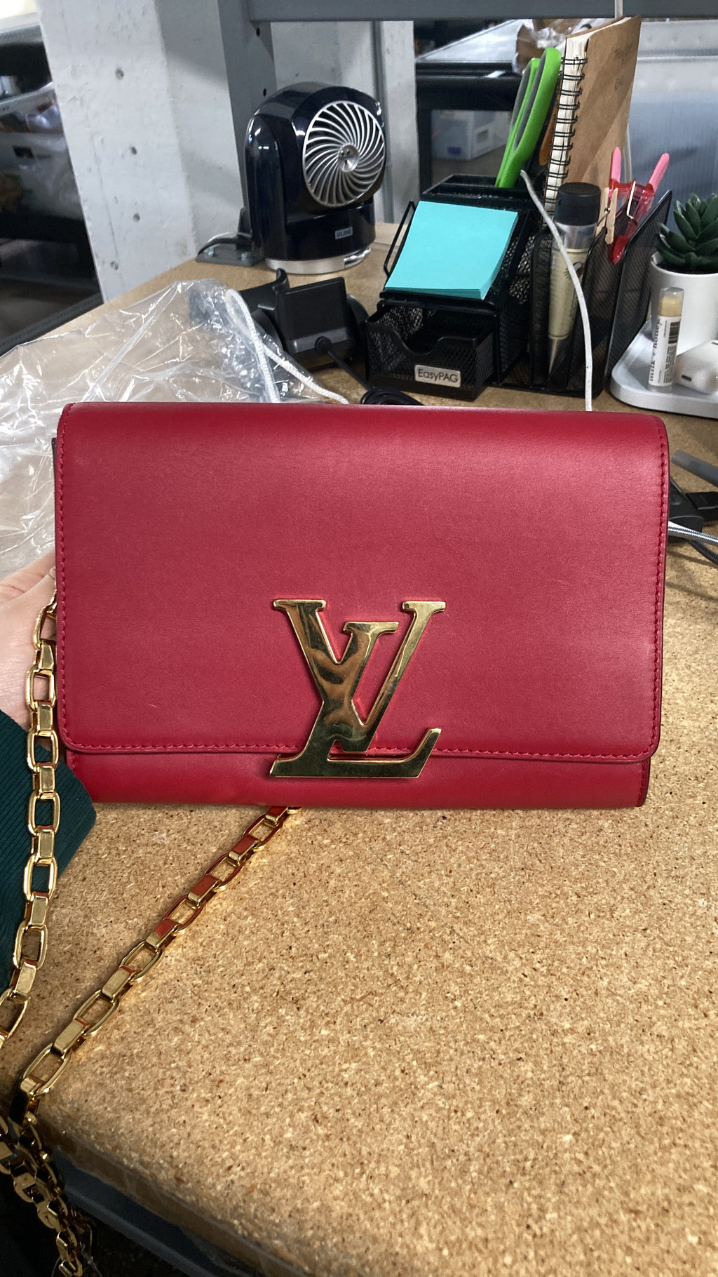 Chain Louise Clutch Leather MM