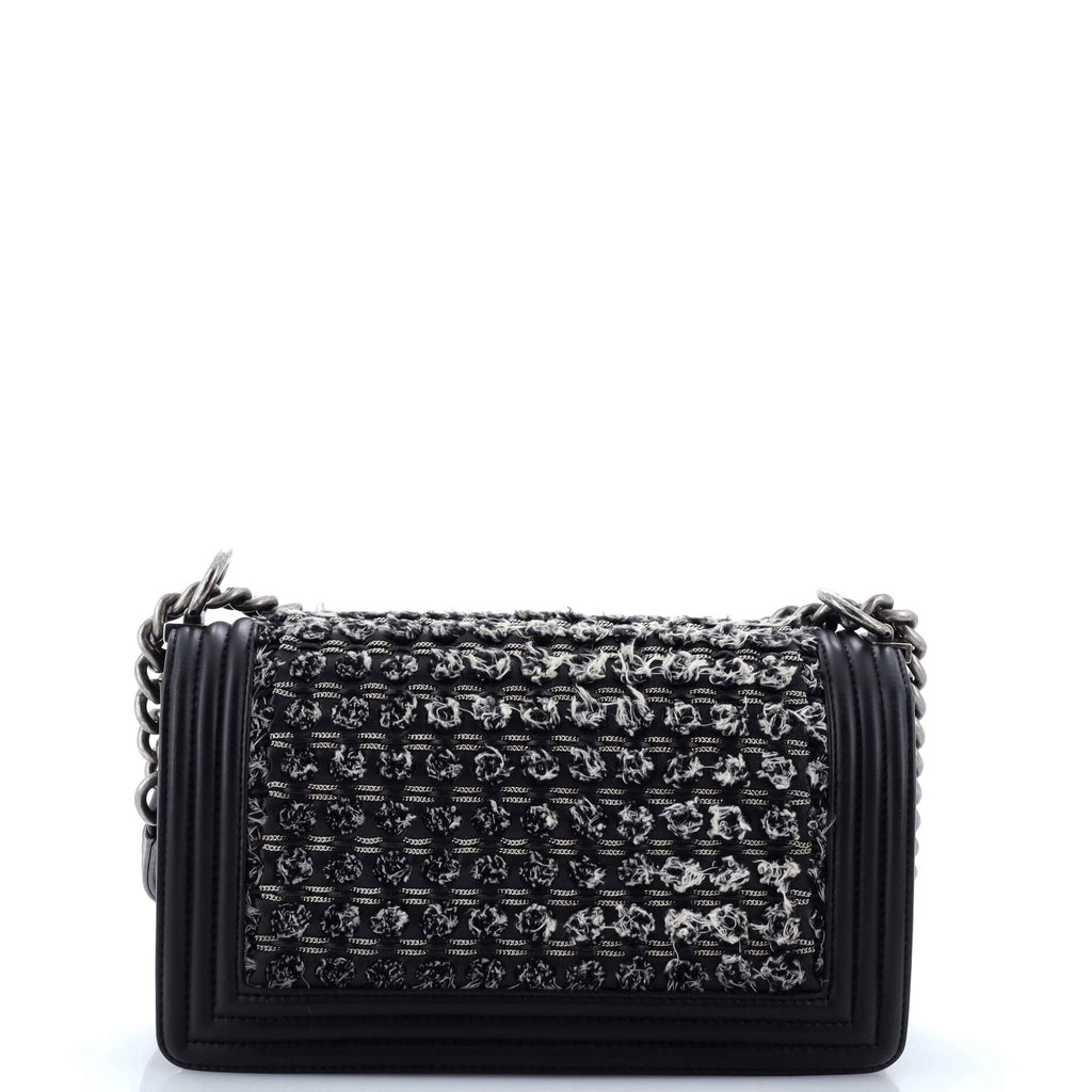 Boy Flap Bag Braided Tweed Old Medium
