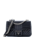Chain Flap Shoulder Bag Diagramme Quilted Leather Large