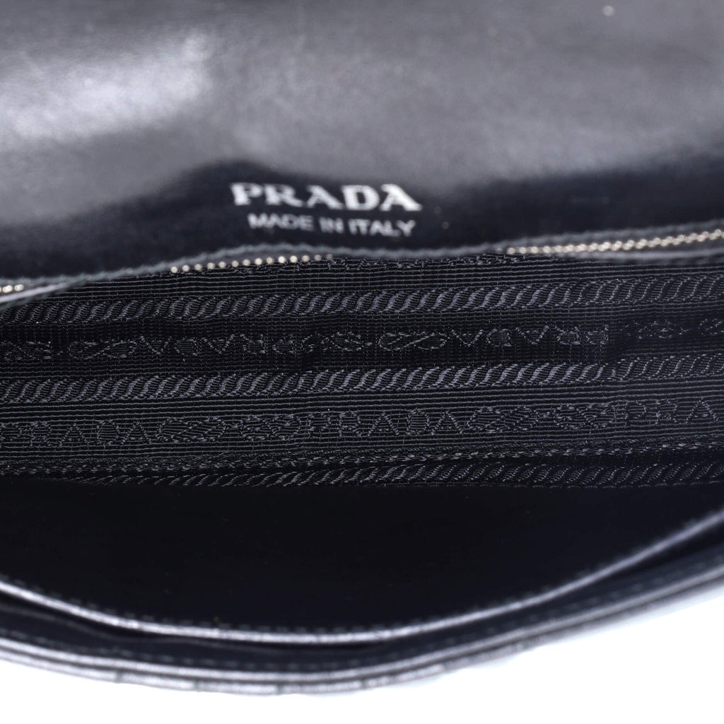 Chain Flap Shoulder Bag Diagramme Quilted Leather Large
