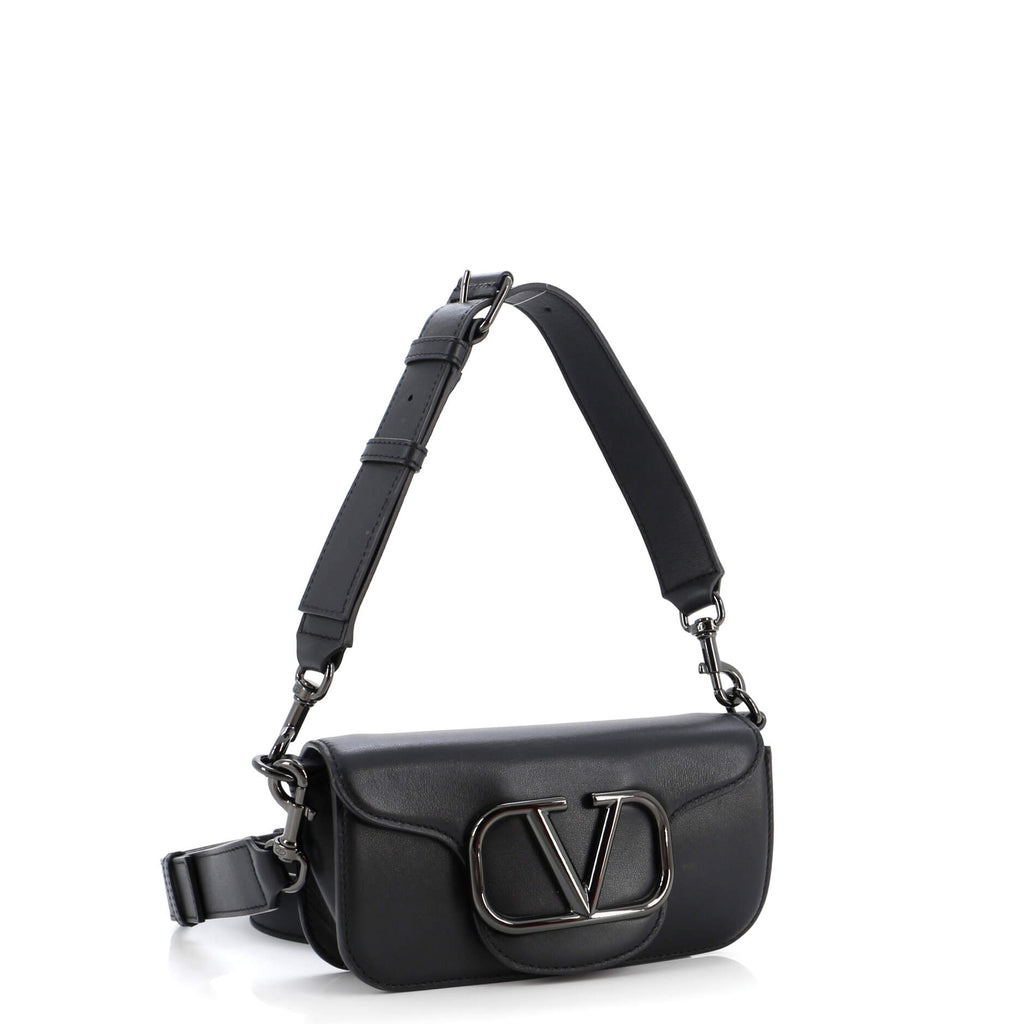 VLogo Flap Shoulder Bag Leather Mini