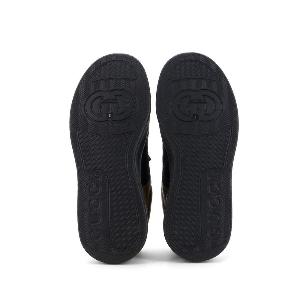 Men's Chunky Low-Top Sneakers GG Canvas with Leather