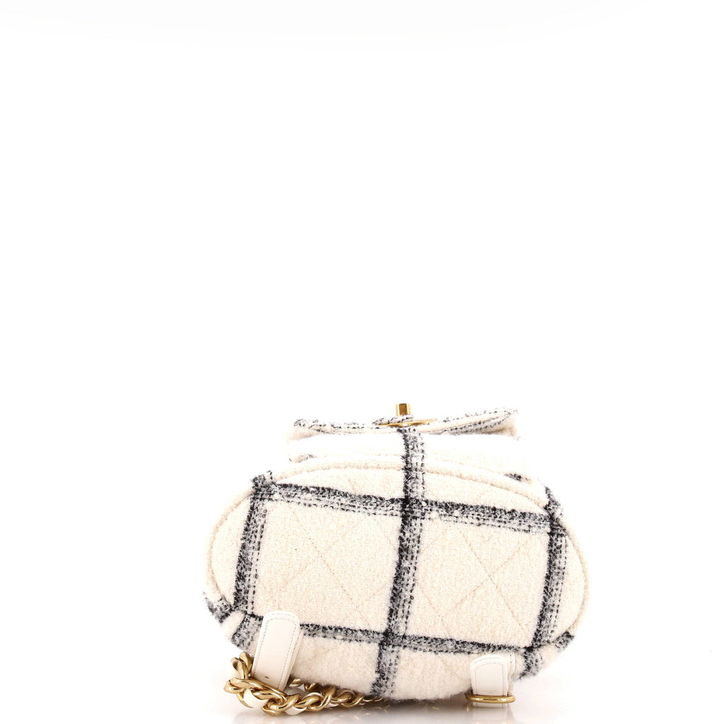 Duma Drawstring Backpack Quilted Wool Tweed Large