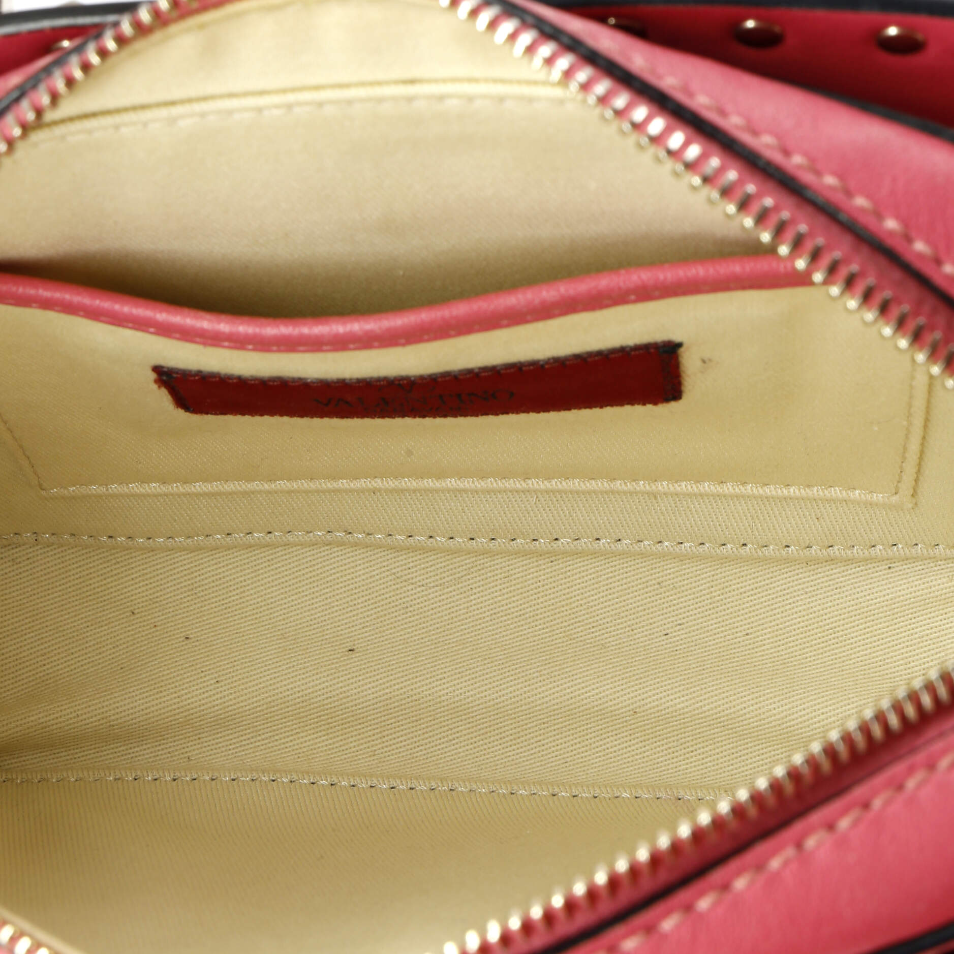 Rockstud Flip Lock Camera Crossbody Bag Leather