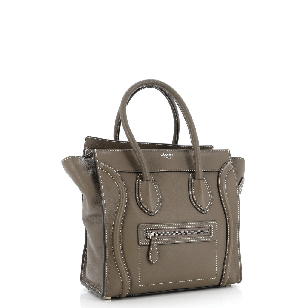 Luggage Bag Grainy Leather Micro