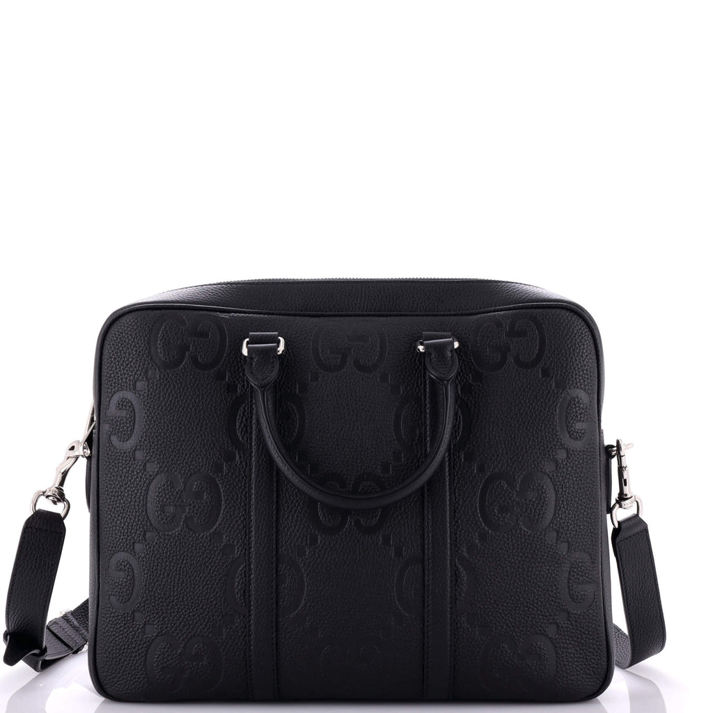 Convertible Briefcase Jumbo GG Embossed Leather