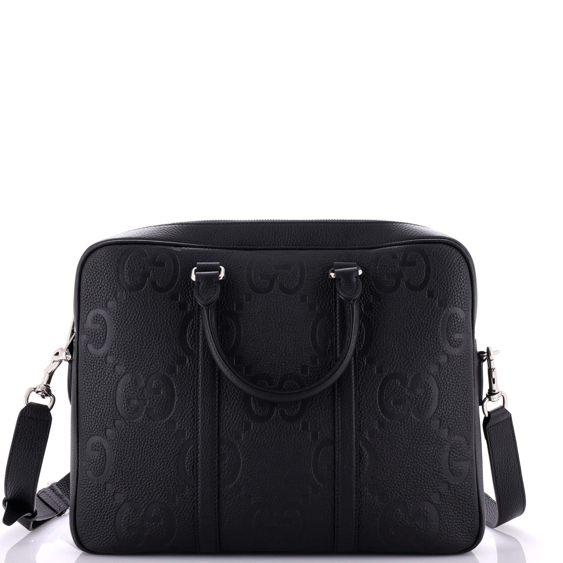 Convertible Briefcase Jumbo GG Embossed Leather