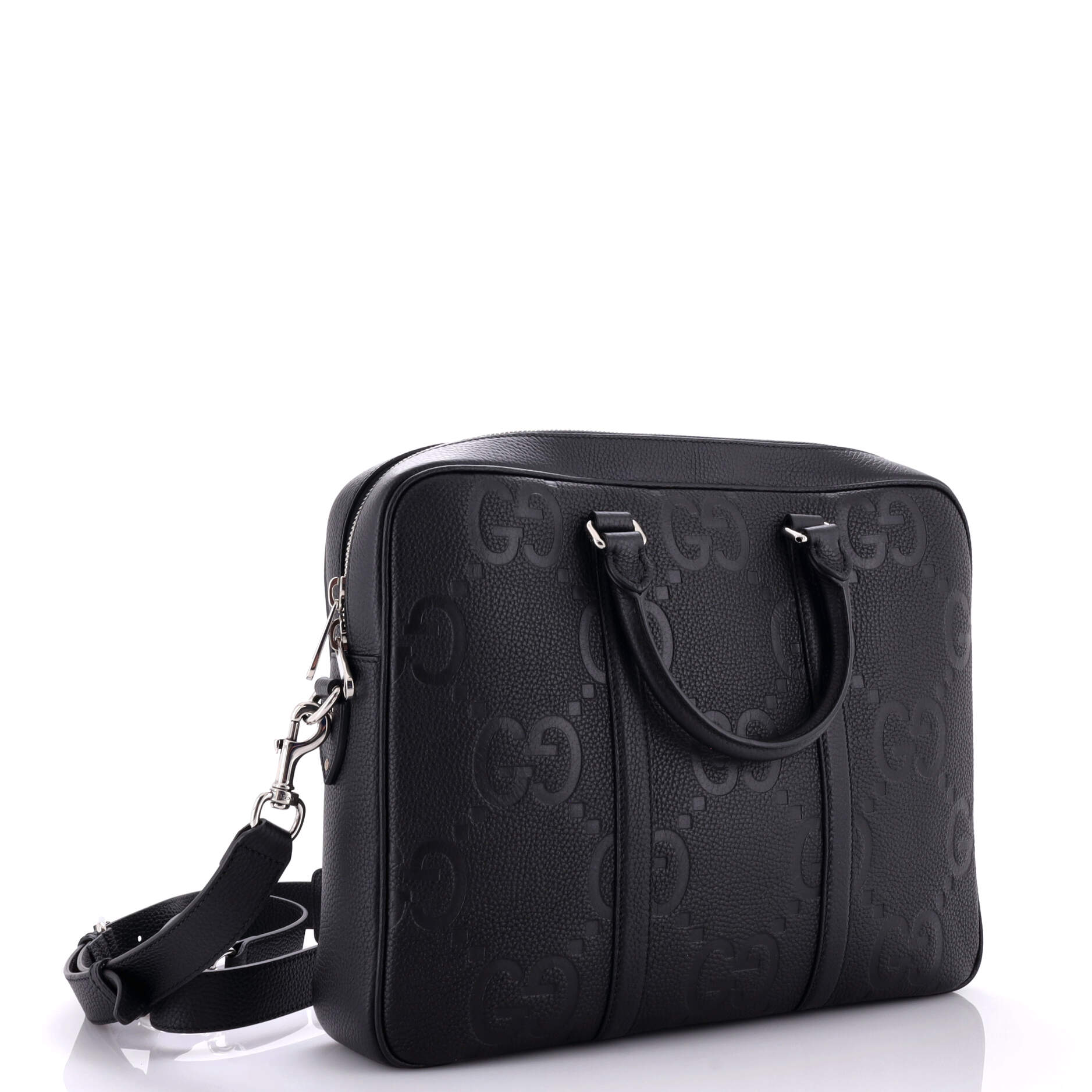 Convertible Briefcase Jumbo GG Embossed Leather