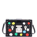 Petite Malle Handbag Yayoi Kusama Painted Dots Taurillon Leather