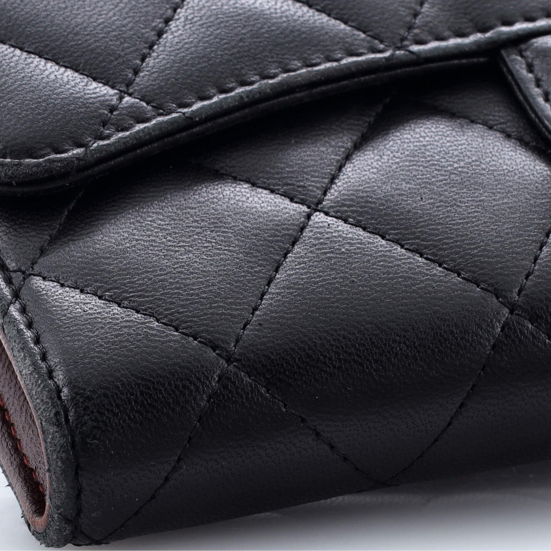 L-Flap Wallet Quilted Lambskin Long